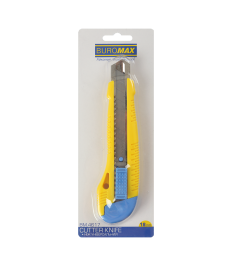 Cuțit de cancelarie, 18 mm, carcasă din plastic, BUROMAX